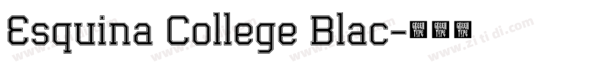 Esquina College Blac字体转换